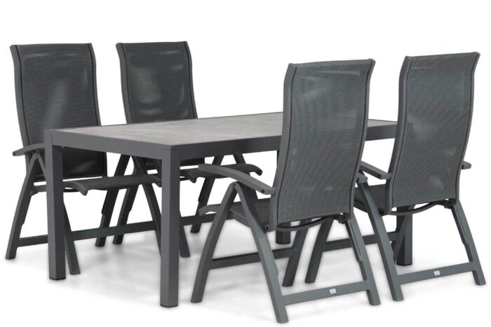 Presto Tarenta/Residence 164 cm dining tuinset 5-delig – Grijs-antraciet