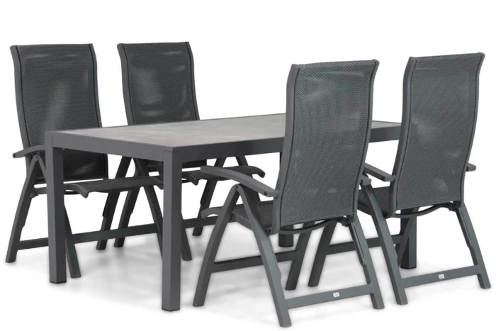 Presto Tarenta/Residence 164 cm dining tuinset 5-delig - Grijs-antraciet