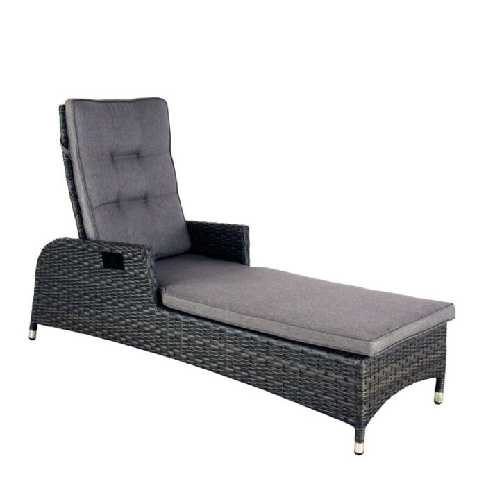 Oosterik home Ligbed Long Beach Midnight Grey D 162 x B 68 x H 105 cm – grijs
