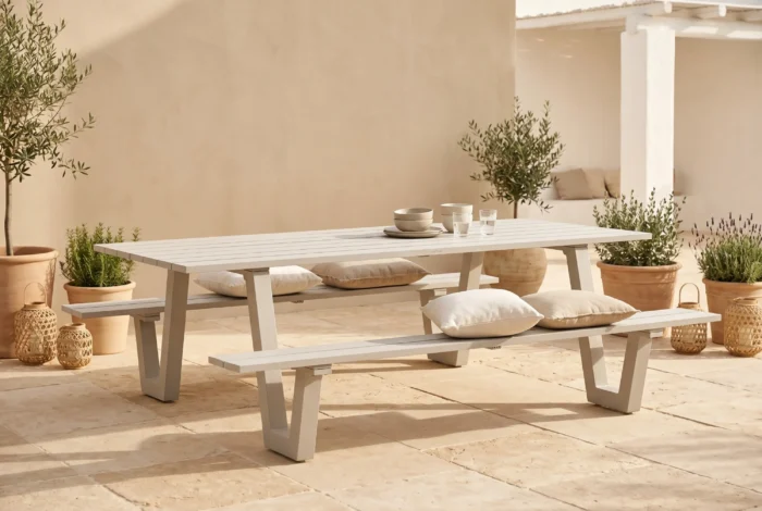 Forte picknickbank 180x98 cm - Wit