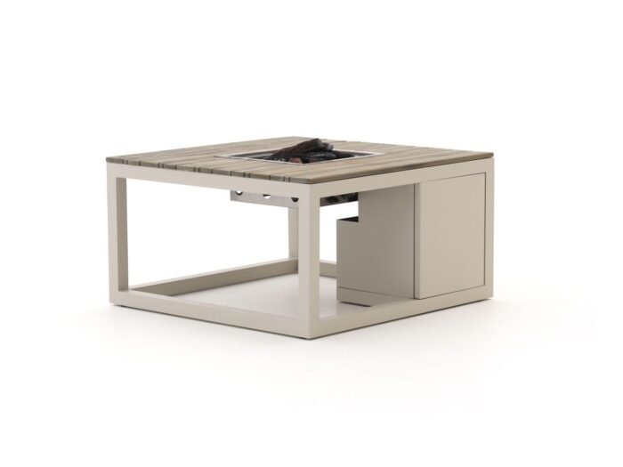 Cosiraw lounge vuurtafel 100x100x55cm Laagste prijsgarantie! – Taupe