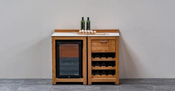 Passion Grills | Buitenkeuken Module Milano | Opstelling 03 | Albastro Cream