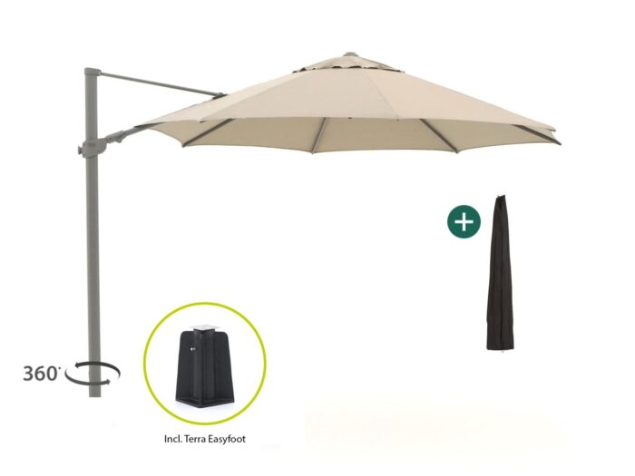 Shadowline Austin zweefparasol ø 350cm Laagste prijsgarantie! – Taupe