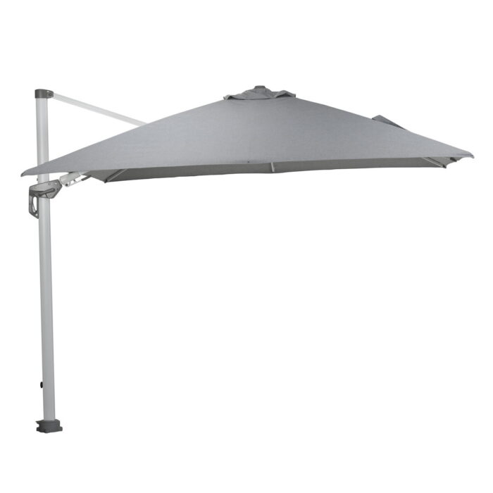 Garden impressions Hawaii zweefparasol Deluxe 300×300 wit/lichtgrijs zonwering