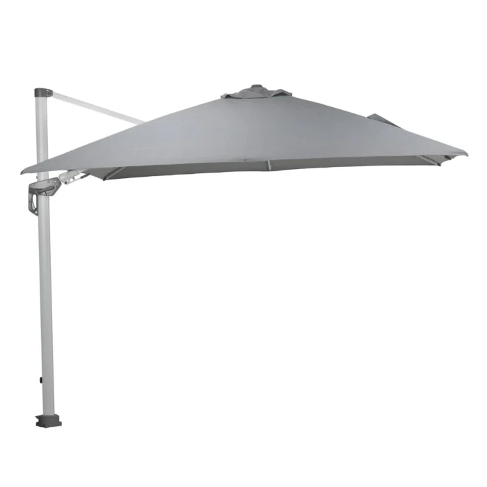 Garden impressions Hawaii zweefparasol Deluxe 300x300 wit/lichtgrijs zonwering