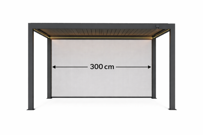 Ventura Windscherm 300 cm antraciet – Transparant