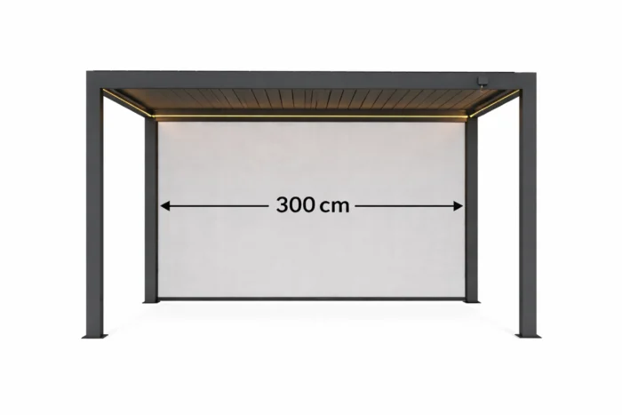 Ventura Windscherm 300 cm antraciet - Transparant