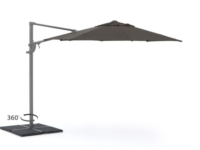 Shadowline Francisco zweefparasol ø330cm – Zwart