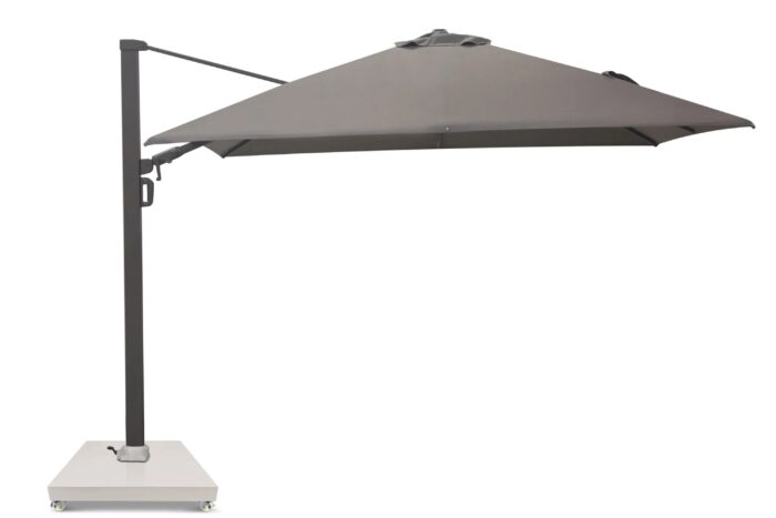 Camello Luna zweefparasol 3×3.5m S2 Excellent Mocha (excl. voet) – Taupe-naturel-bruin