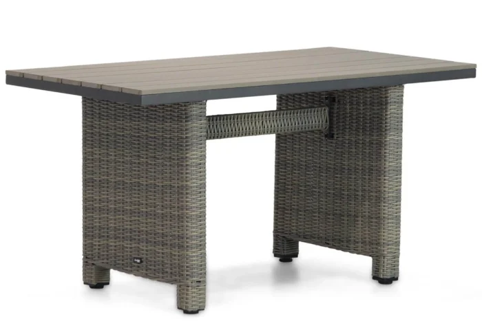Garden Collections Lusso lounge/dining tuintafel 130 x 70 cm - Transparant