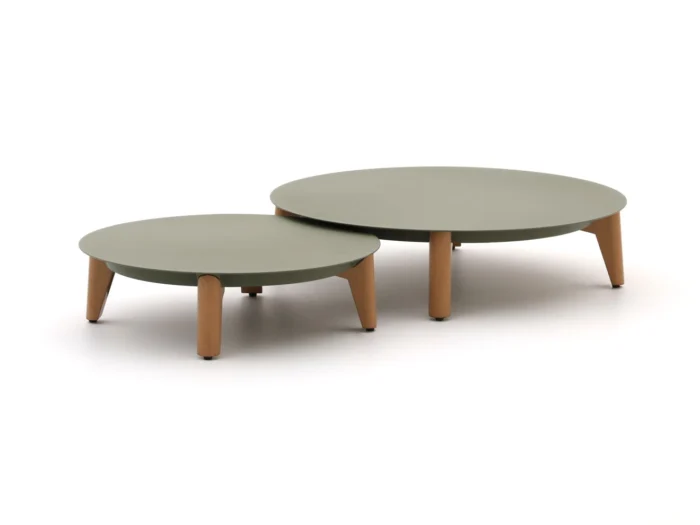 Bellagio tuinmeubelen Esenta lounge tuintafel ø86 (h:21cm)/ø 68 (h:19cm) - Groen