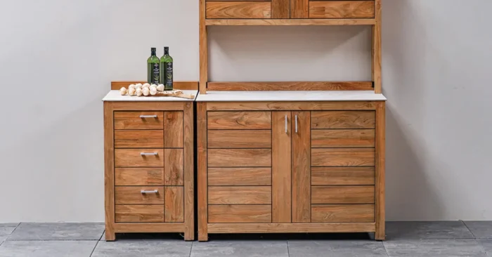Passion Grills | Buitenkeuken Module Milano | Opstelling 08 | Albastro Cream