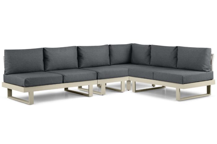 Lifestyle Garden Furniture Lorenzo hoek loungeset 4-delig – Taupe-naturel-bruin