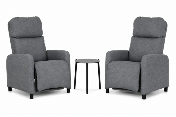 Lifestyle Garden Furniture Real/Pacific bistro tuinset 3-delig verstelbaar – Grijs-antraciet