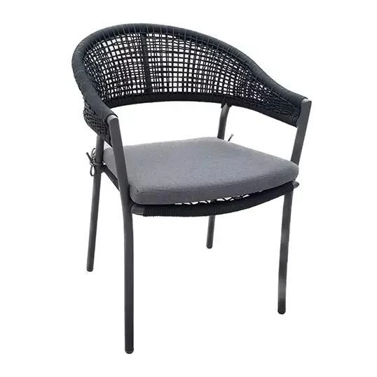 Buitengewoon de boet Vitaro Dining Tuinstoel Antraciet - grijs