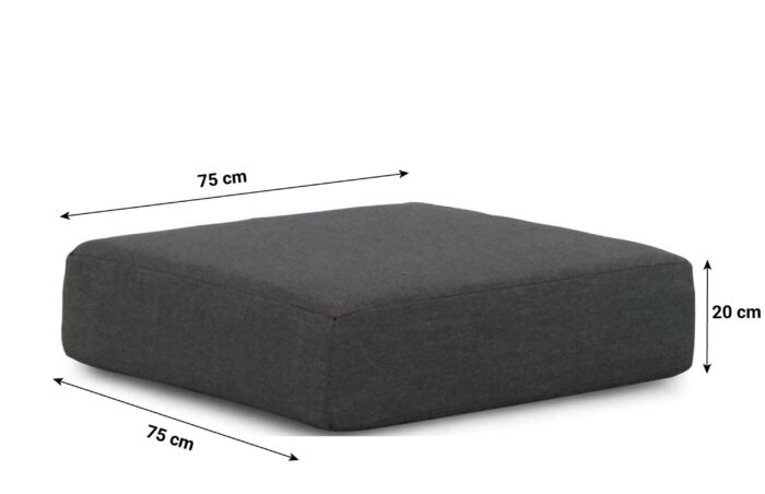 Santika Furniture Tika kussen voor loungetafel vierkant – Grijs-antraciet