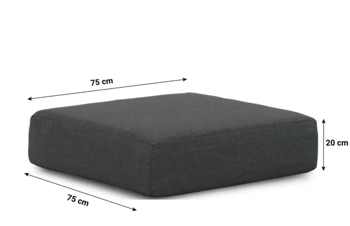 Santika Furniture Tika kussen voor loungetafel vierkant - Grijs-antraciet