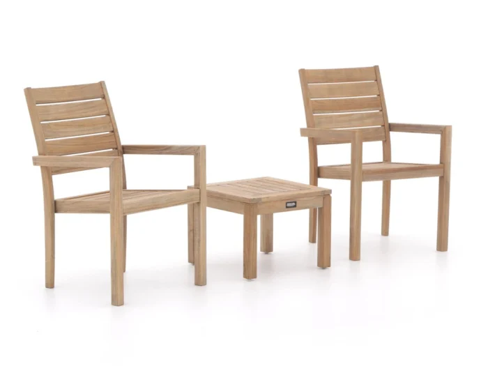 ROUGH Furniture ROUGH-S balkonset 3-delig stapelbaar - Bruin