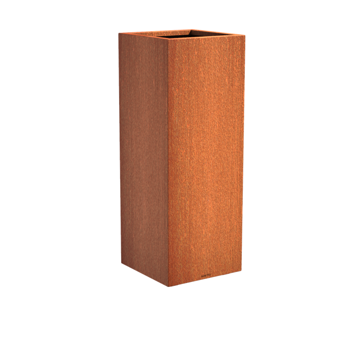 Cortenstaal plantenbak bloembak pilaar 37x37x100cm