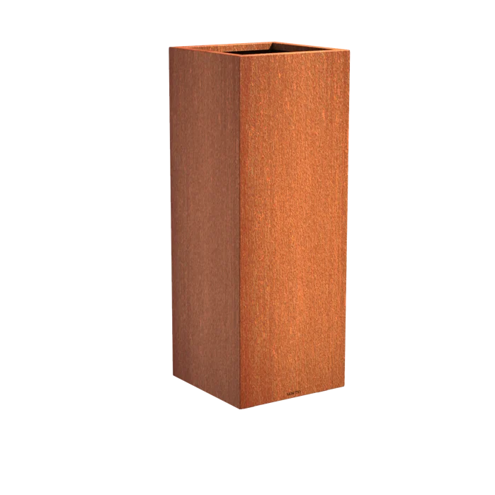 Cortenstaal plantenbak bloembak pilaar 37x37x100cm