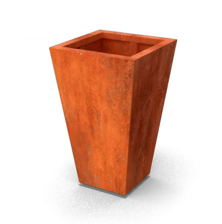 Geroba Vaso vaasvormige plantenbakken Cortenstaal 500 x 500 x 800 mm - oranje