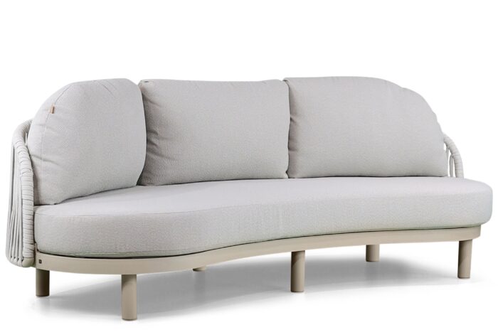 Santika Furniture Nanda lounge tuinbank 3-zits – Taupe-naturel-bruin
