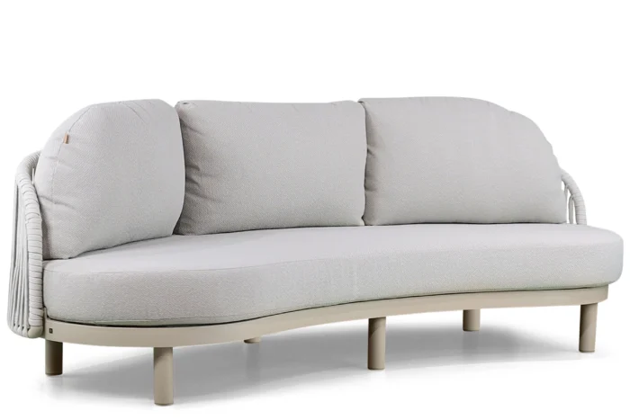 Santika Furniture Nanda lounge tuinbank 3-zits - Taupe-naturel-bruin