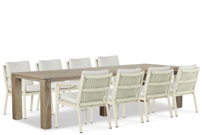 Coco Sevilla/Brighton 300 cm dining tuinset 9-delig – Taupe-naturel-bruin