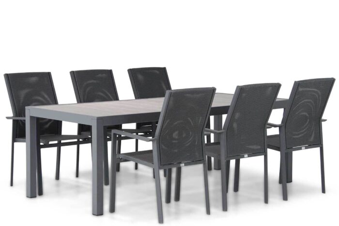 Presto Ricadi/Residence 220 cm dining tuinset 7-delig – Grijs-antraciet