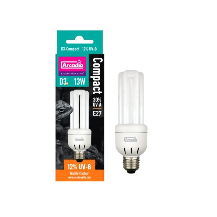 Aquadistri Arcadia d3 compact lamp mini 12% uvb 13 watt Arcadia