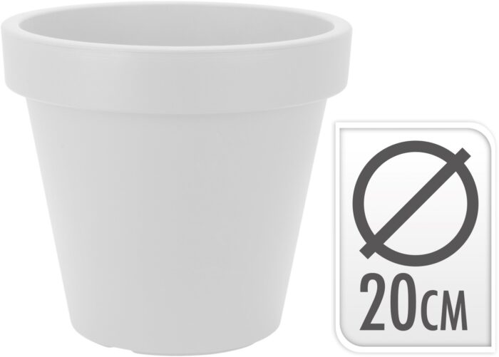 Nampook Bloempot EK Rond 20x20x18 cm Wit