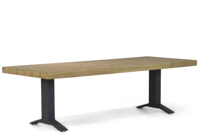 Santika Furniture Superior dining tuintafel 260 x 100 cm – Old teak greywash