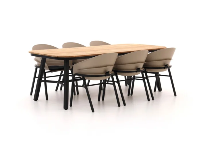 Hartman tuinmeubelen Tubb dining tuinset 240cm 7-delig verstelbaar - Taupe