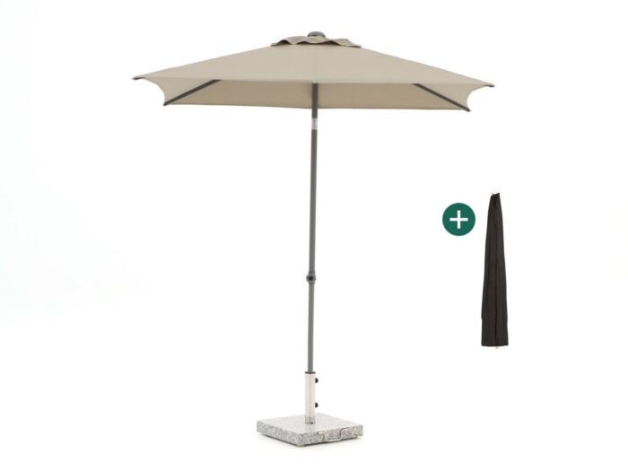 Shadowline Push-up parasol 210x150cm Laagste prijsgarantie! – Taupe