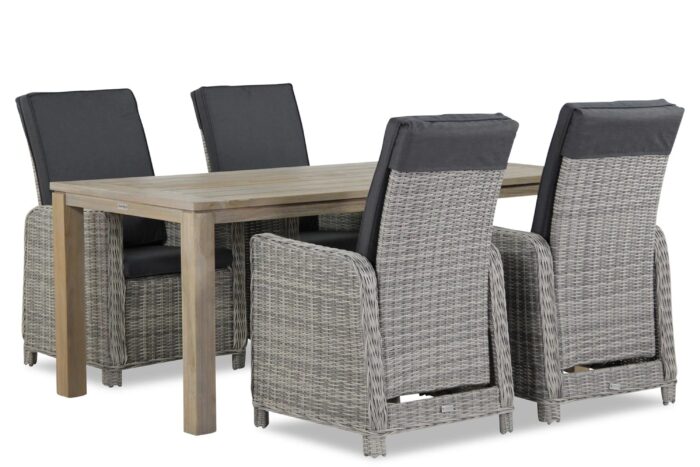 Garden Collections Bello/Bristol 180 cm dining tuinset 5-delig – Grijs-antraciet