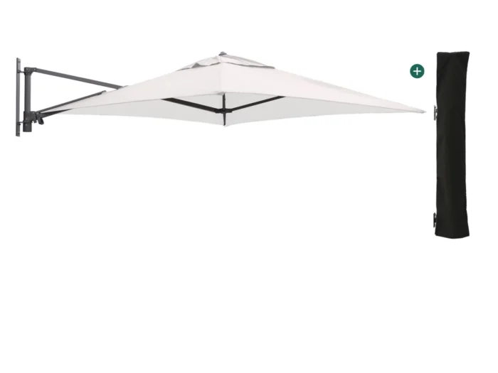 Shadowline muurparasol 200x200cm - Grijs