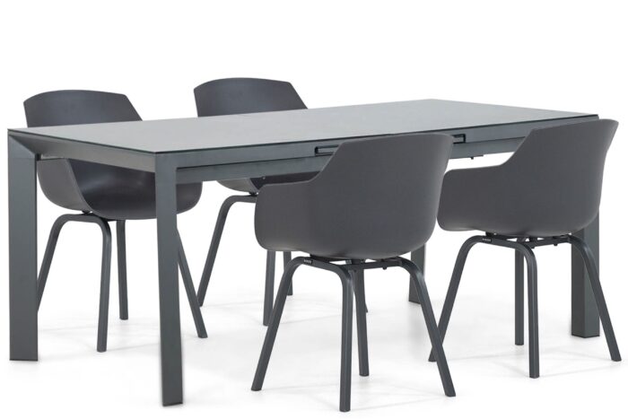 Lifestyle Garden Furniture Salina/Alicante 180/240 cm dining tuinset 5-delig – Grijs-antraciet