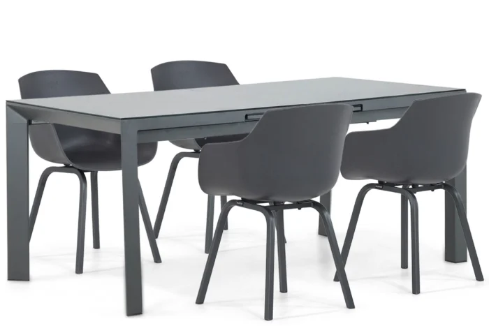 Lifestyle Garden Furniture Salina/Alicante 180/240 cm dining tuinset 5-delig - Grijs-antraciet