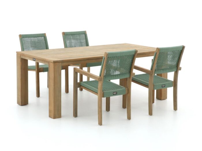 ROUGH Furniture ROUGH Batang/ROUGH-X 200cm dining tuinset 5-delig stapelbaar Laagste prijsgarantie! – Bruin