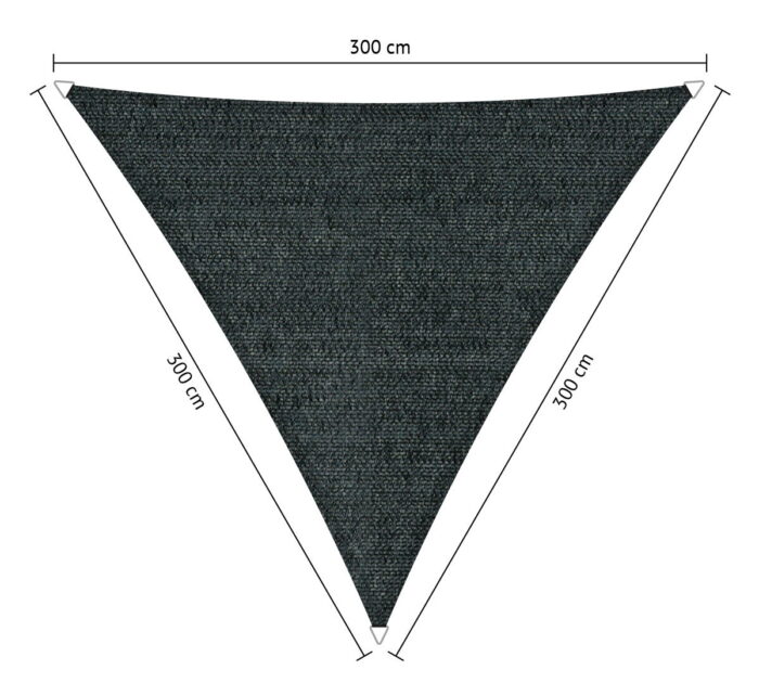 Shadow comfort Driehoek schaduwdoek 3,00×3,00×3,00 m Mystic grey – grijs