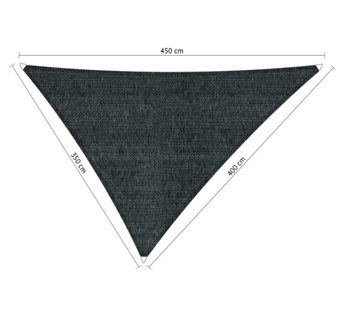 Shadow comfort Driehoek ongelijkzijdig schaduwdoek 3,50×4,00×4,50 m Mystic grey – grijs
