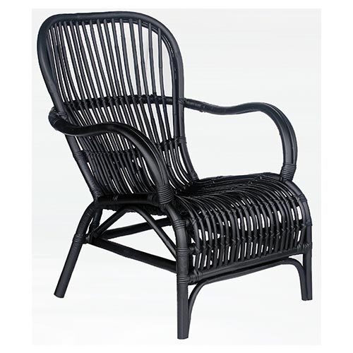 Van der leeden Stoel Bandung Spider rotan zwart