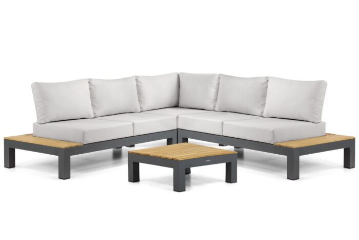 Lifestyle Garden Furniture Vittoria hoek loungeset 4-delig – Grijs-antraciet