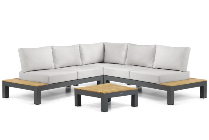 Lifestyle Garden Furniture Vittoria hoek loungeset 4-delig - Grijs-antraciet