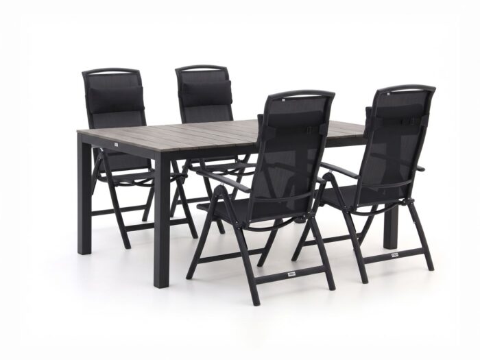 Forza Furniture Forza Capri/Fidenza 160cm dining tuinset 5-delig verstelbaar Laagste prijsgarantie!
