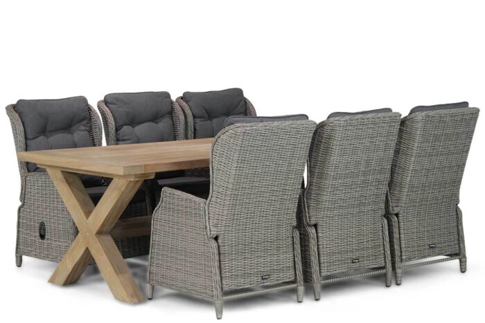 Garden Collections Edingburgh/Oregon 240 cm dining tuinset 7-delig – Grijs-antraciet