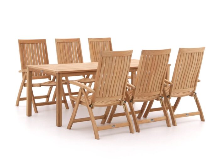 Sunyard Furniture Sunyard Oxford/Liverpool 210cm dining tuinset 7-delig verstelbaar Laagste prijsgarantie! – Bruin