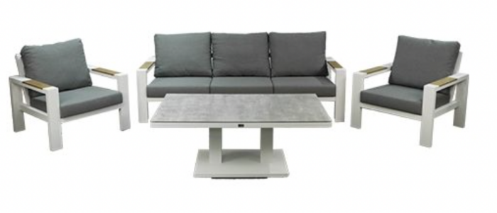 Buitengewoon de boet Benton Sofa Loungeset Wit tuinmeubel Buitengewoon Boet