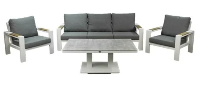 Buitengewoon de boet Benton Sofa Loungeset Wit tuinmeubel Buitengewoon Boet