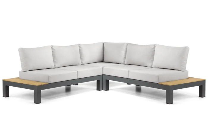 Lifestyle Garden Furniture Vittoria hoek loungeset 3-delig - Grijs-antraciet